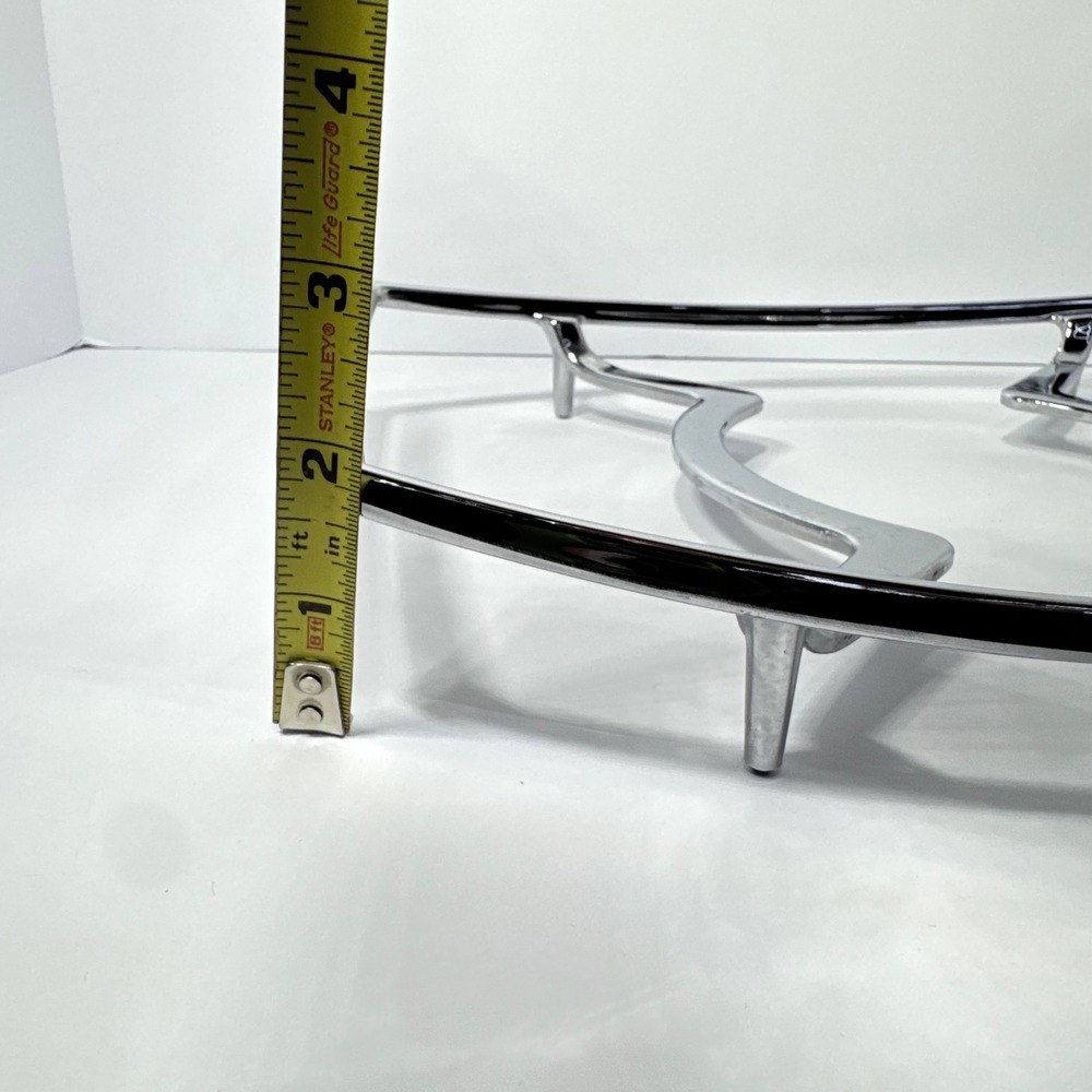 Corning Ware P-10-M-1 Vintage Chrome Casserole Trivet Cradle‎ 10 Inch Silver MCM - Picture 9 of 9